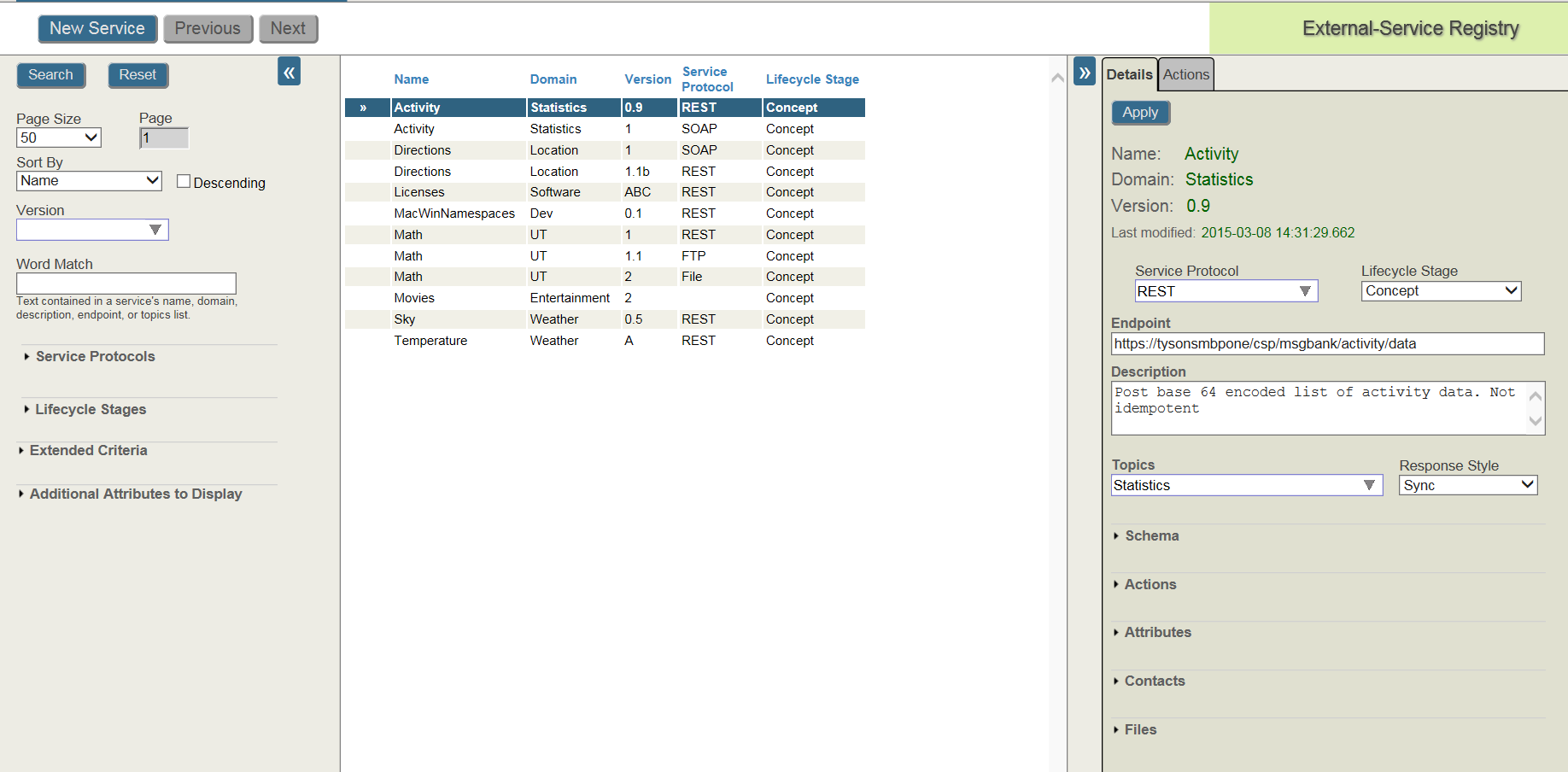 generated description: registry external